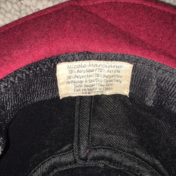 Nicole Marciano wide brim maroon hat - Picture 3 of 3